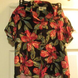 KAHALA Floral Button Up Shirt Size S